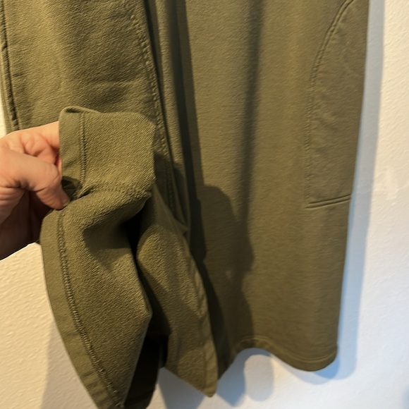 Wool& Merino wool blend Sierra Tank Dress | Olive Green Sleeveless Dress - Picture 7 of 8